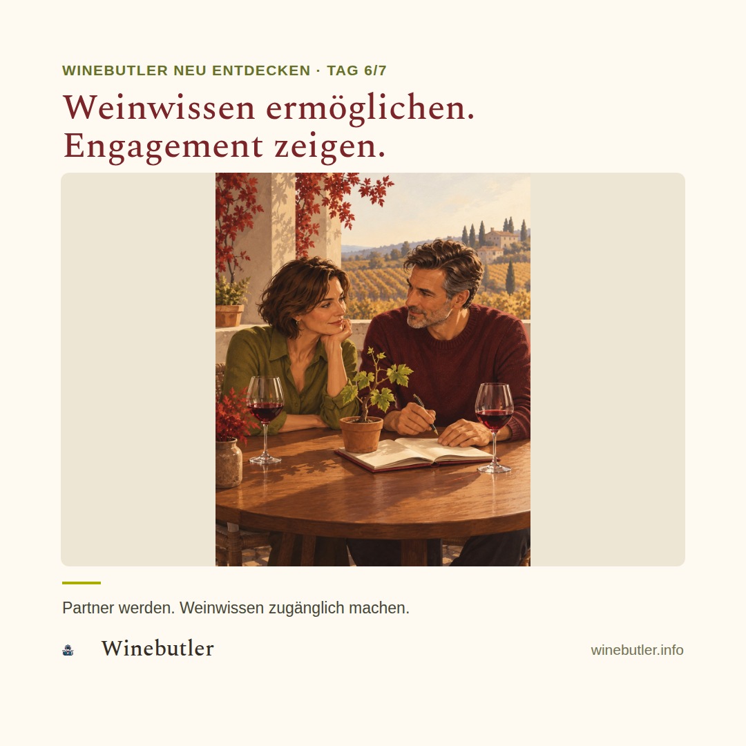 Weinwissen für alle ermöglichen. Als Partner sichtbar werden.