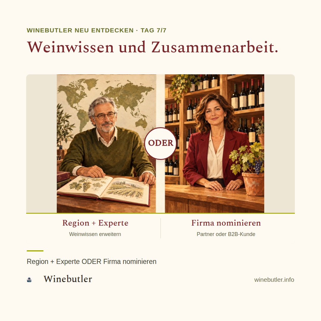 Mehr Weinwissen oder neue Zusammenarbeit: Wen nominierst du?